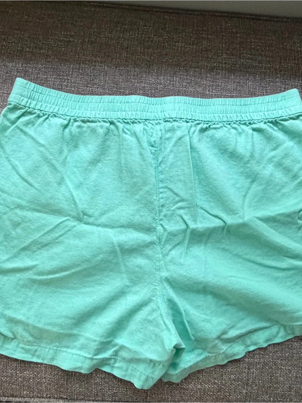 Women’s Teal Linen Blend Drawstring Shorts